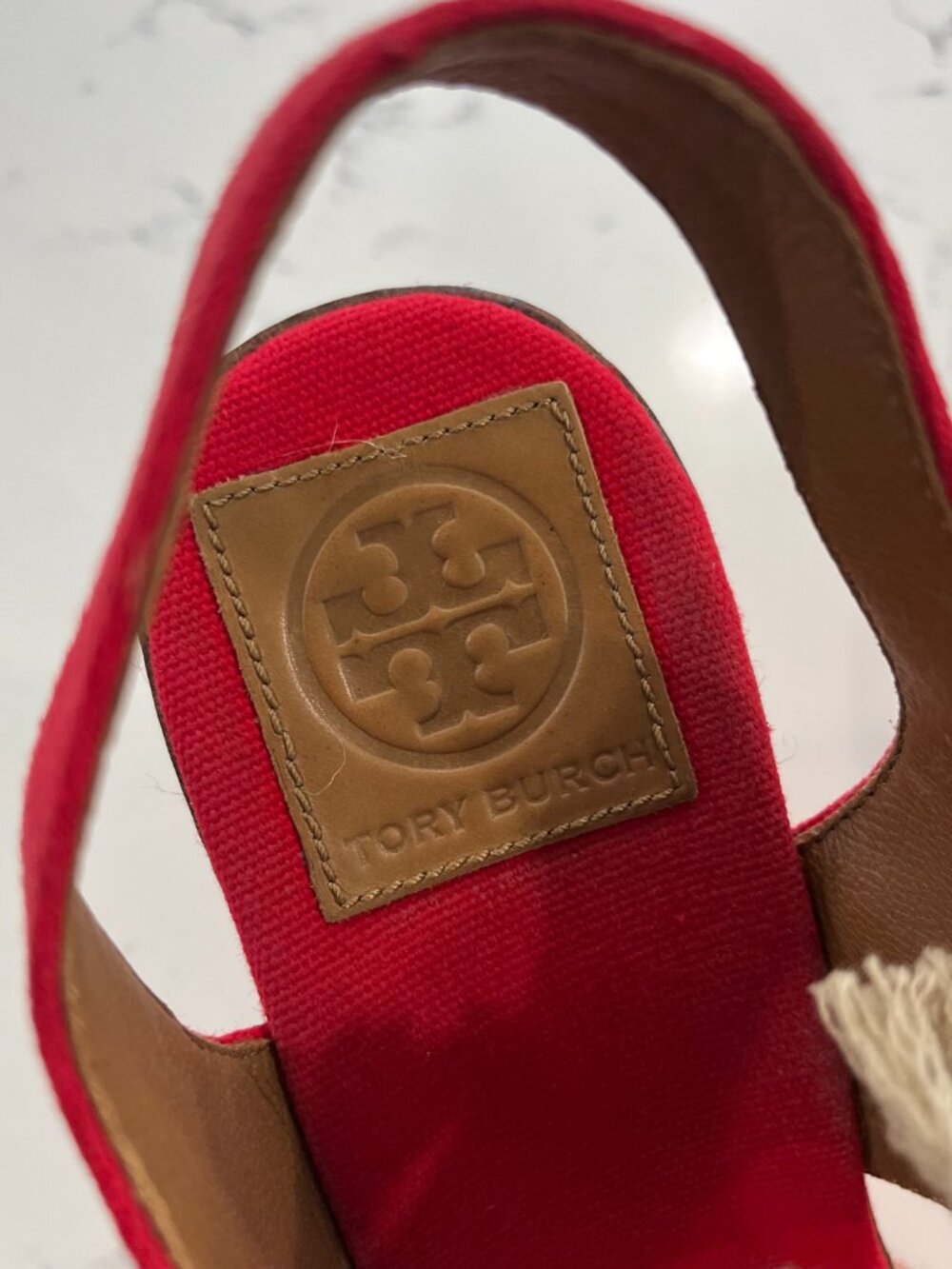 TORY BURCH Linley Wedge Espadrilles SANDALS Size 11 - Picture 5 of 8